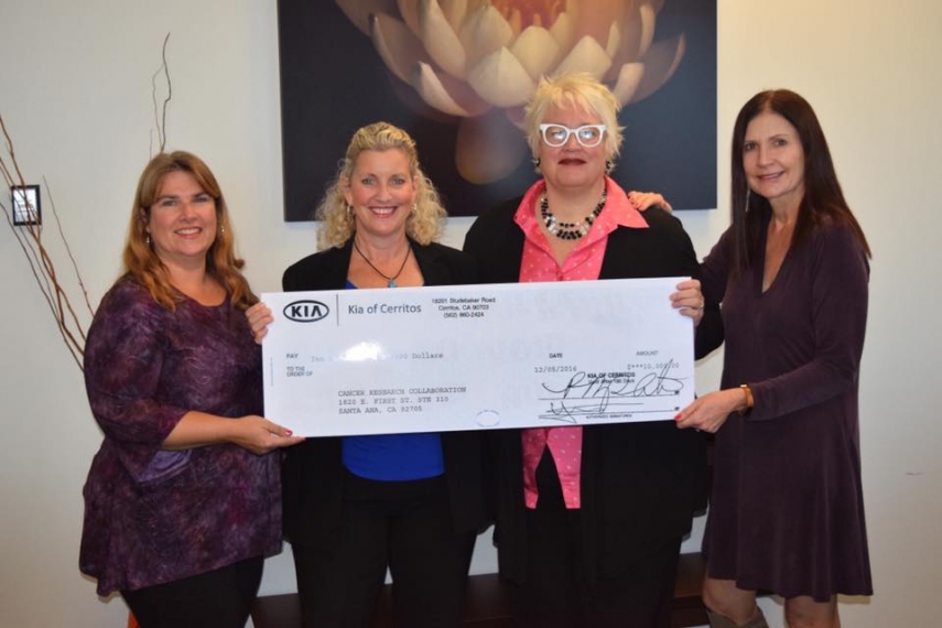 Kia of Cerritos donates $10,000 to the Cancer Research Collaboration
